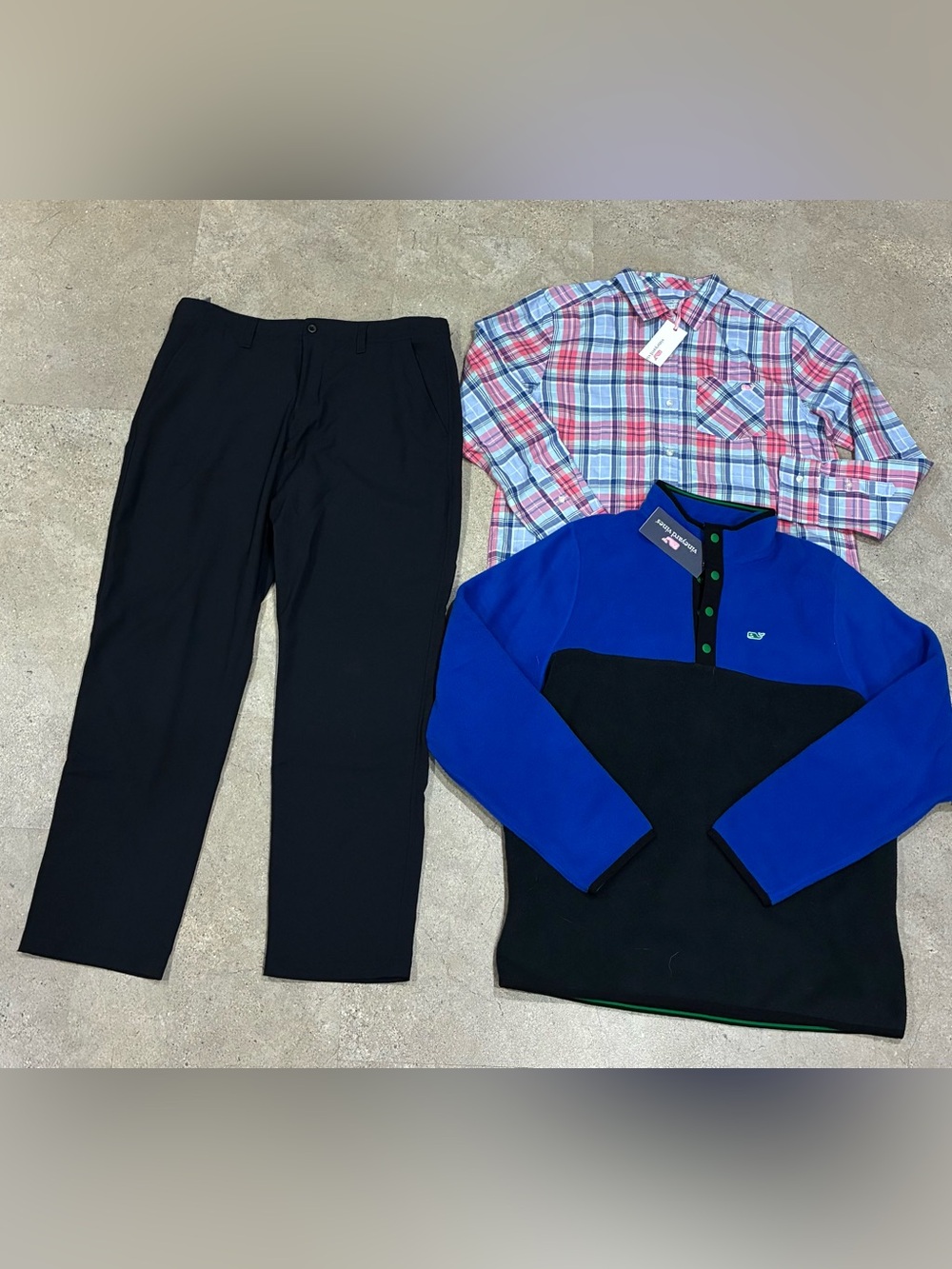 Boys UNDER ARMOUR/VINEYARD VINES Pants..Fleece Pullover & Shirts, sz XL…..2 NWT